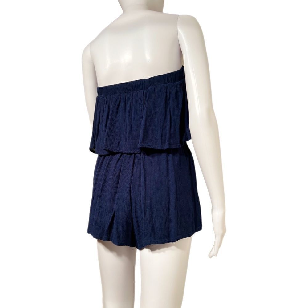 Embroidered Strapless Mini Romper - Picture 4 of 6